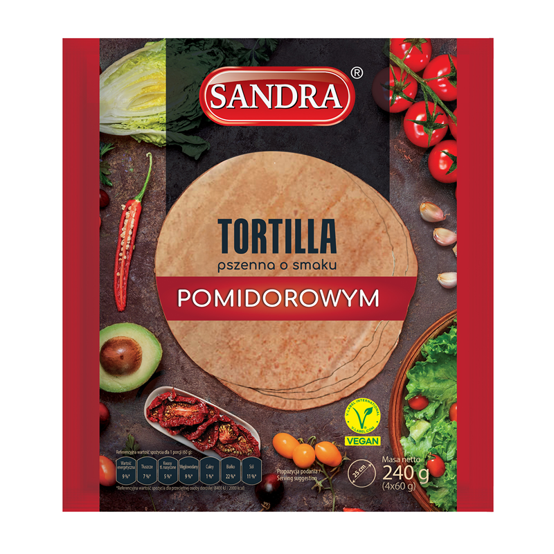 TORTILLA SMAK POMIDOROWY 4×25 cm