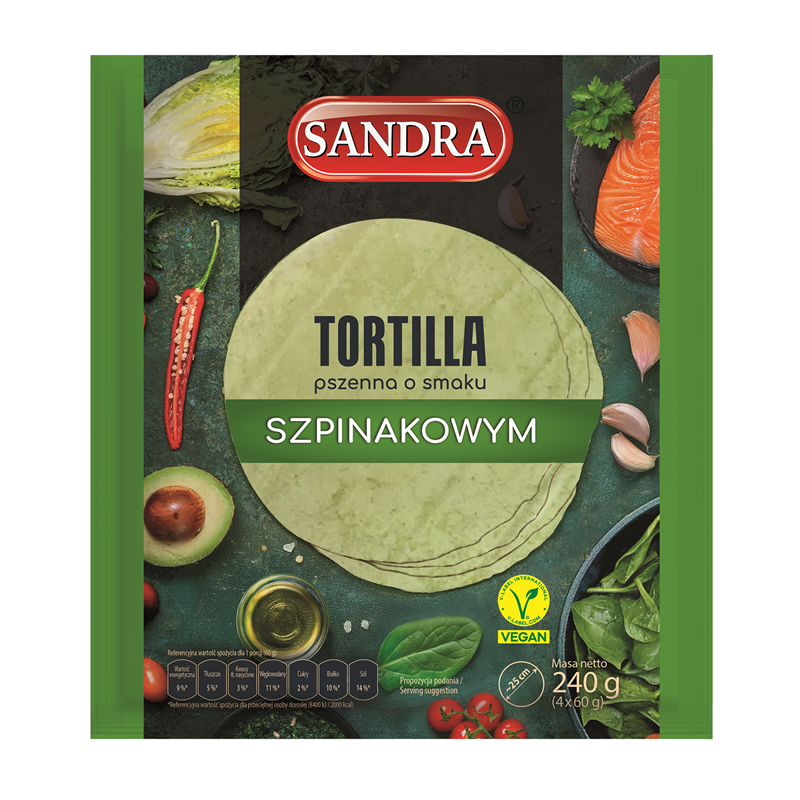 TORTILLA SMAK SZPINAKOWY 4×60 G