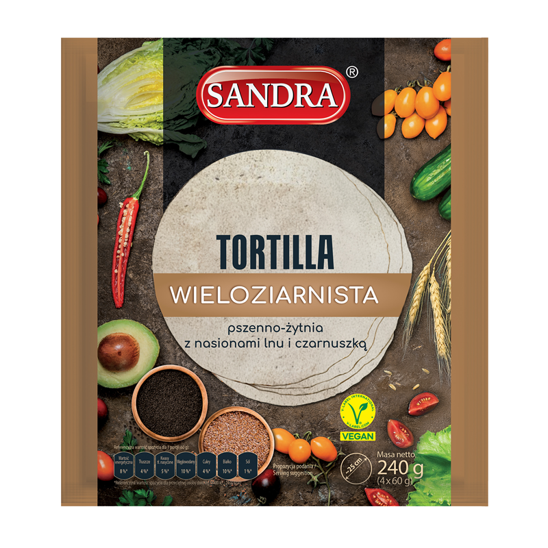 SANDRA MULTIGRAIN TORTILLA 4×25 cm