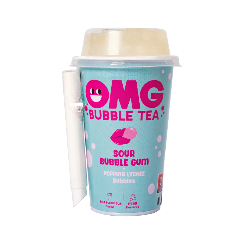 OMG BUBBLE TEA + POPPING LYCHEE FLAVOUR BUBBLES