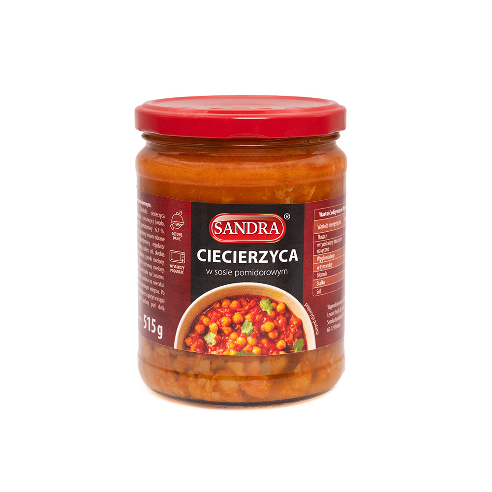 SANDRA CIECIERZYCA W&nbsp;SOSIE POMIDOROWYM GOTOWANA 515G